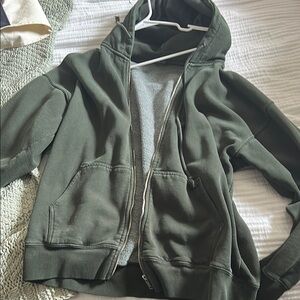 Green Zip-Up Hoodie